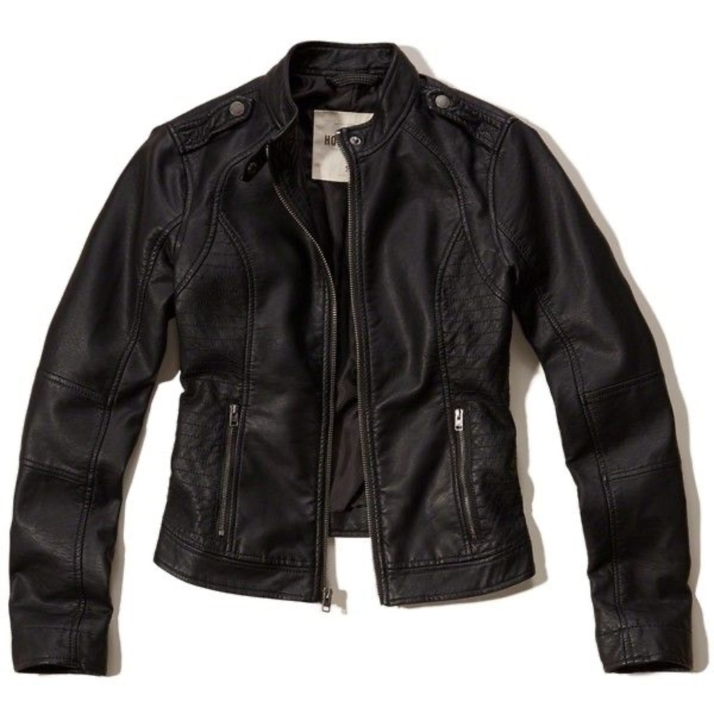 Hollister Vegan Leather Moto Jacket XXS